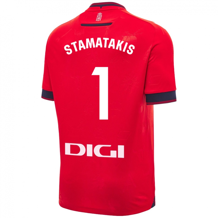 Niño Camiseta Dimitrios Stamatakis #1 Rojo Blanco 1ª Equipación 2024/25 La Camisa Argentina