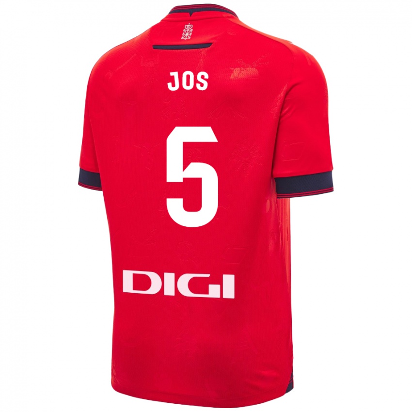 Niño Camiseta Josune Urdaniz Maurin #5 Rojo Blanco 1ª Equipación 2024/25 La Camisa Argentina