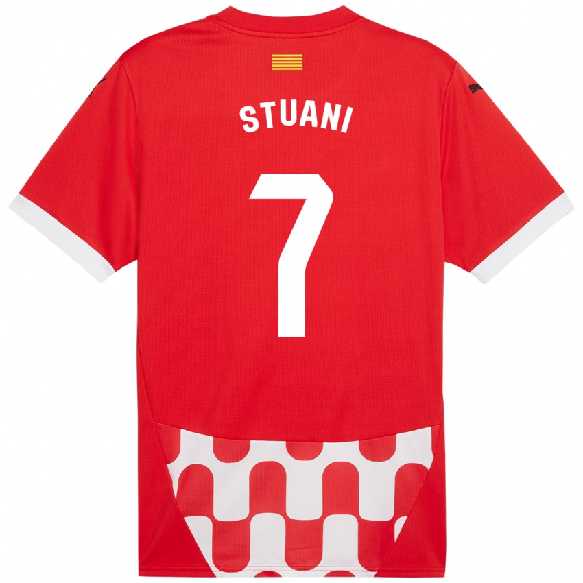 Niño Camiseta Cristhian Stuani #7 Rojo Blanco 1ª Equipación 2024/25 La Camisa Argentina