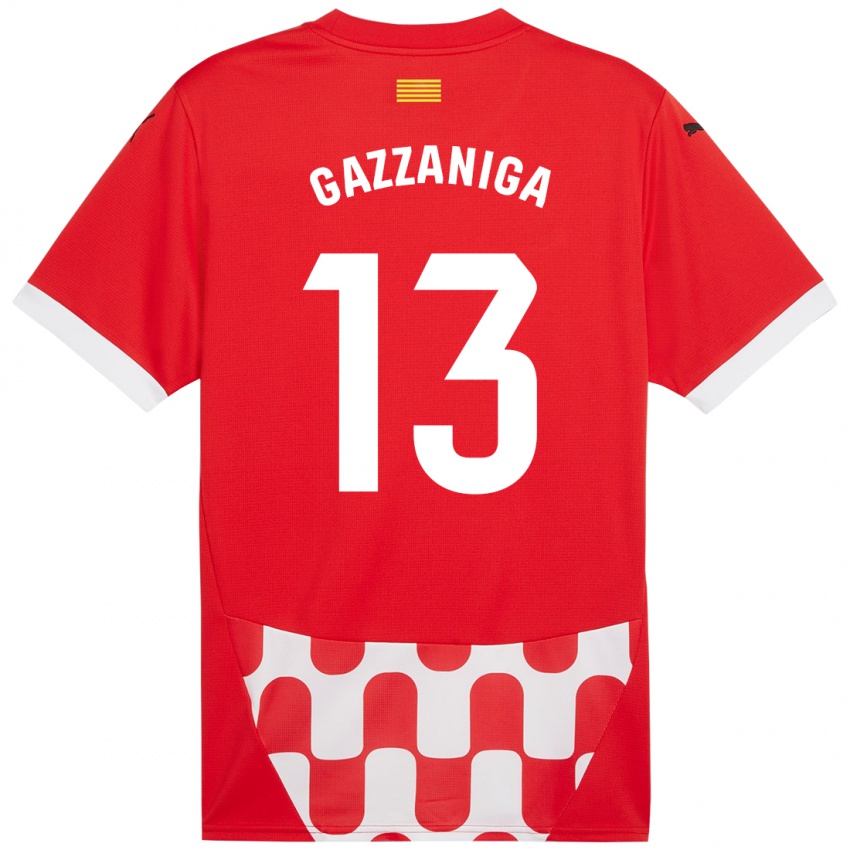 Niño Camiseta Paulo Gazzaniga #13 Rojo Blanco 1ª Equipación 2024/25 La Camisa Argentina