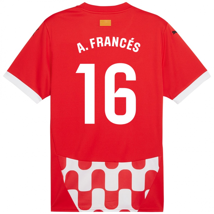 Niño Camiseta Alejandro Francés #16 Rojo Blanco 1ª Equipación 2024/25 La Camisa Argentina