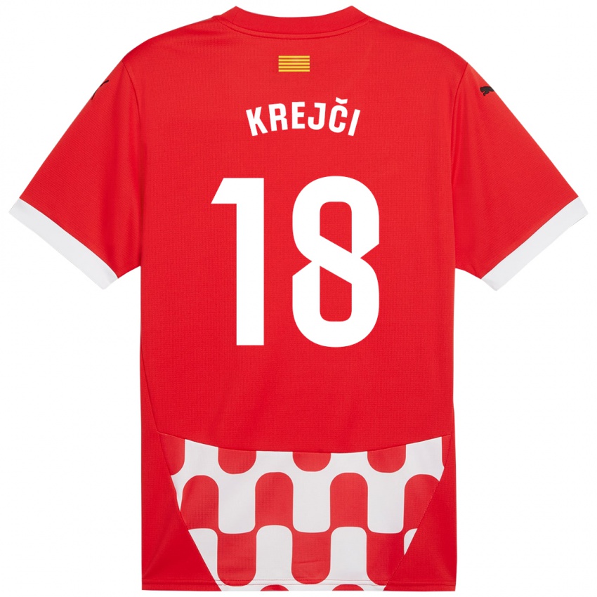 Niño Camiseta Ladislav Krejci #18 Rojo Blanco 1ª Equipación 2024/25 La Camisa Argentina