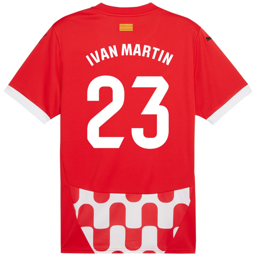 Niño Camiseta Iván Martín #23 Rojo Blanco 1ª Equipación 2024/25 La Camisa Argentina