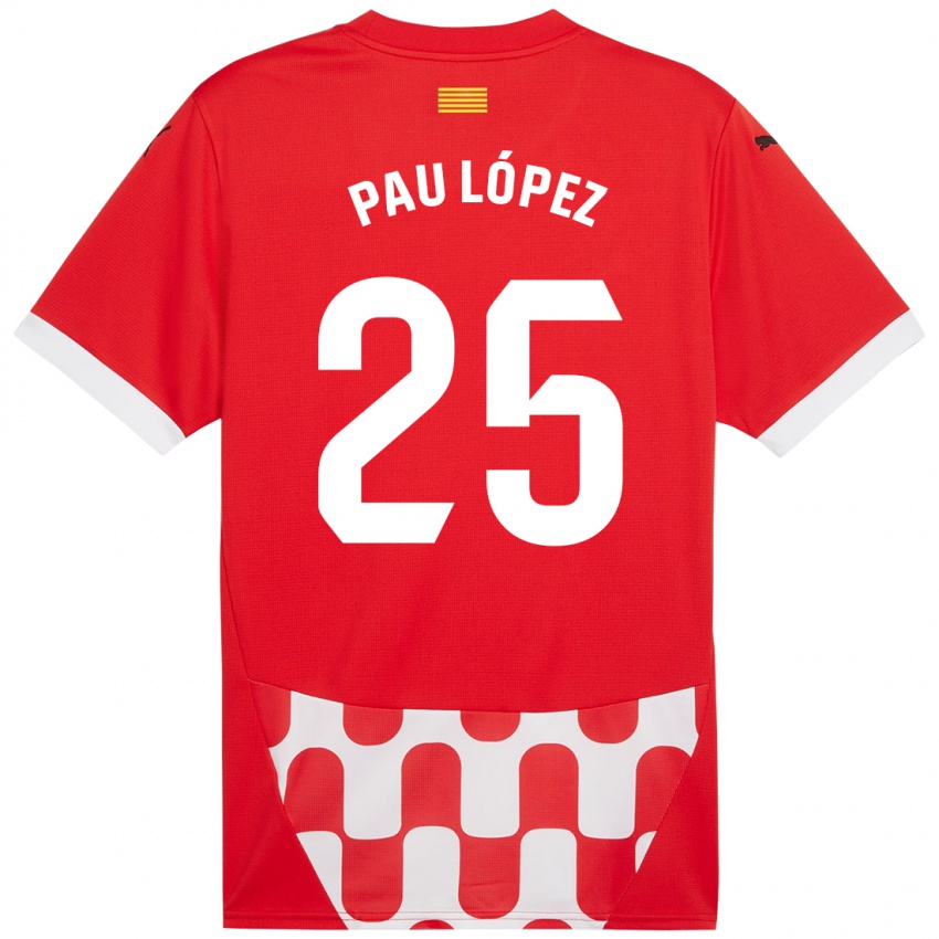 Niño Camiseta Pau Lopez #25 Rojo Blanco 1ª Equipación 2024/25 La Camisa Argentina