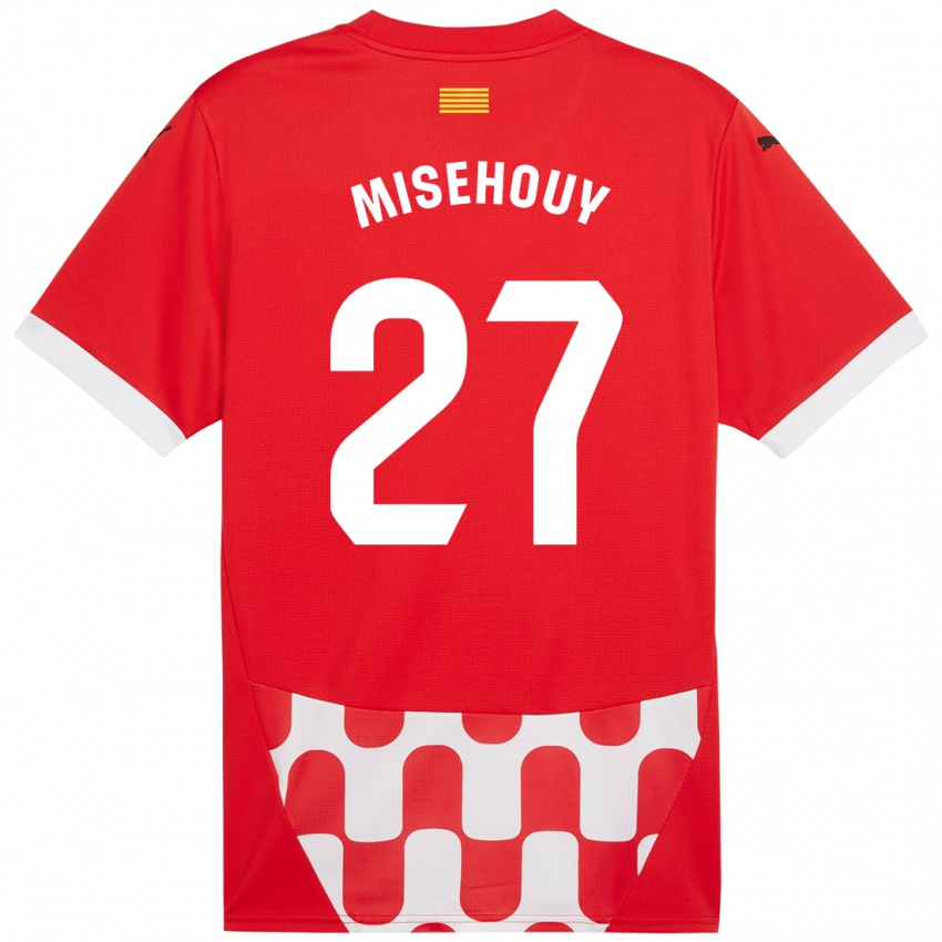 Niño Camiseta Gabriel Misehouy #27 Rojo Blanco 1ª Equipación 2024/25 La Camisa Argentina