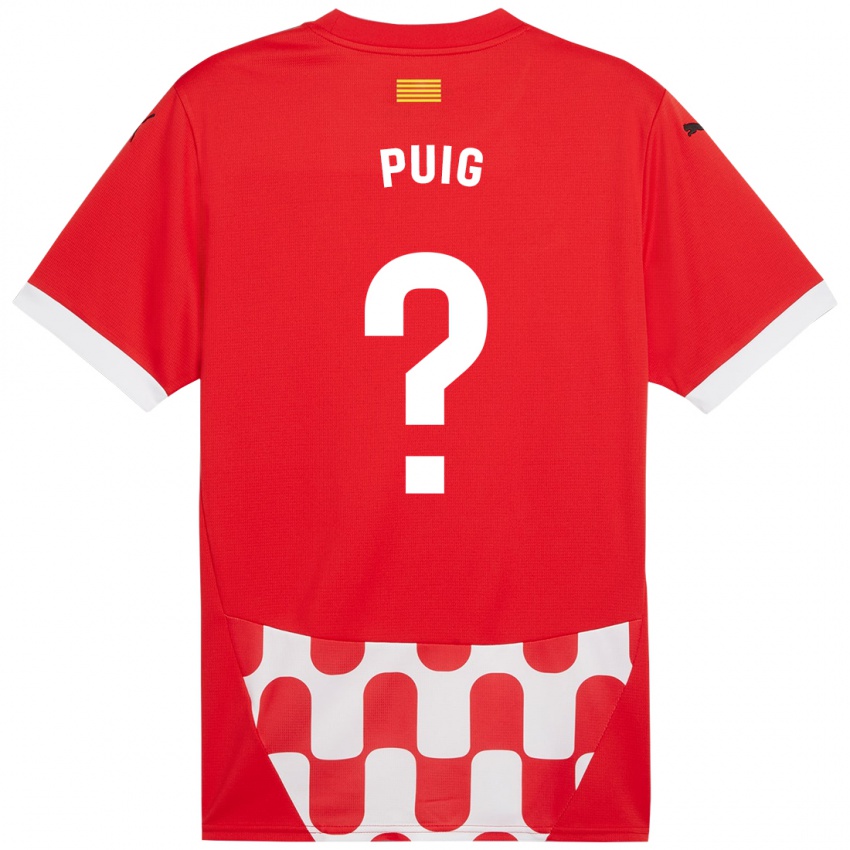 Niño Camiseta Sergi Puig #0 Rojo Blanco 1ª Equipación 2024/25 La Camisa Argentina