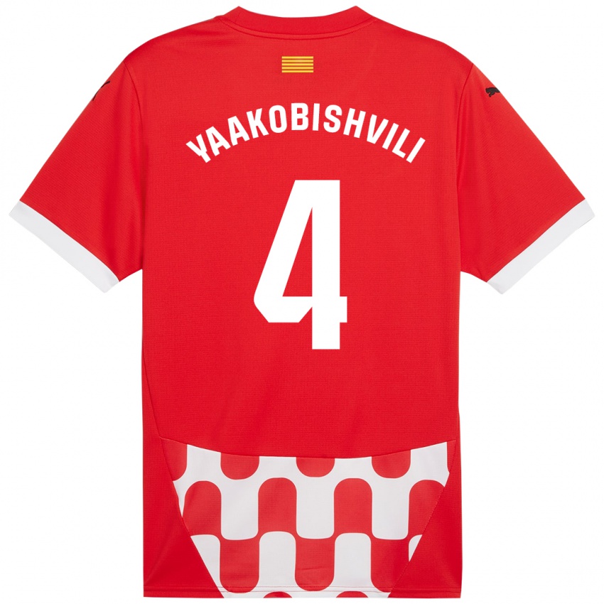 Niño Camiseta Antal Yaakobishvili #4 Rojo Blanco 1ª Equipación 2024/25 La Camisa Argentina