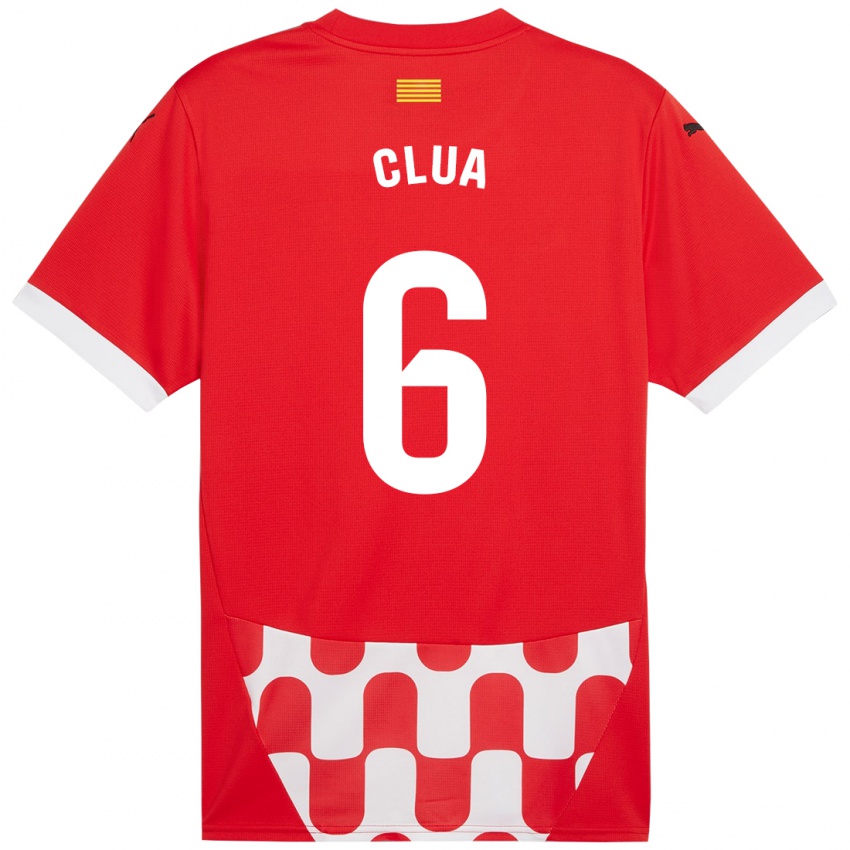 Niño Camiseta Silvi Clua #6 Rojo Blanco 1ª Equipación 2024/25 La Camisa Argentina