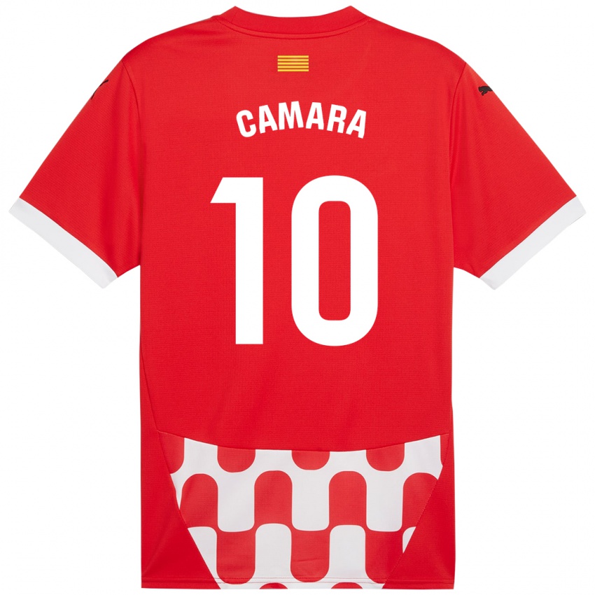 Niño Camiseta Dawda Camara #10 Rojo Blanco 1ª Equipación 2024/25 La Camisa Argentina