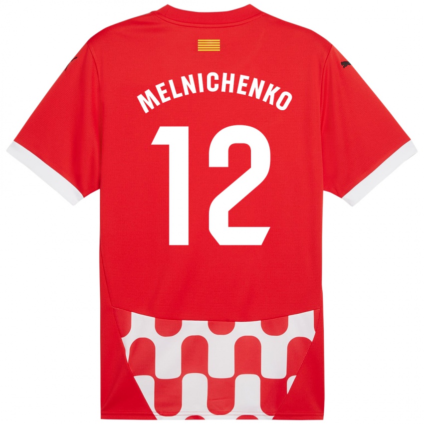 Niño Camiseta Dmytro Melnichenko #12 Rojo Blanco 1ª Equipación 2024/25 La Camisa Argentina