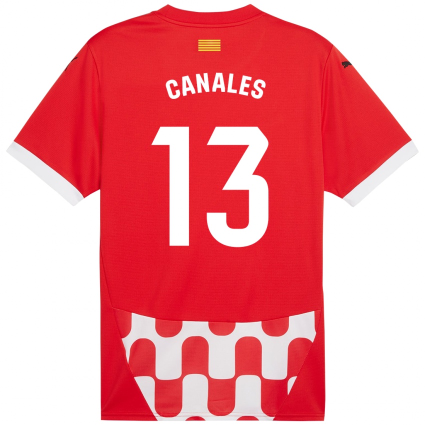 Niño Camiseta Juanvi Canales #13 Rojo Blanco 1ª Equipación 2024/25 La Camisa Argentina