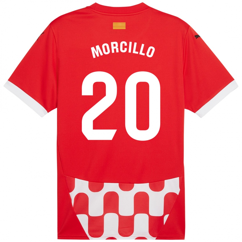 Niño Camiseta Luis Morcillo #20 Rojo Blanco 1ª Equipación 2024/25 La Camisa Argentina