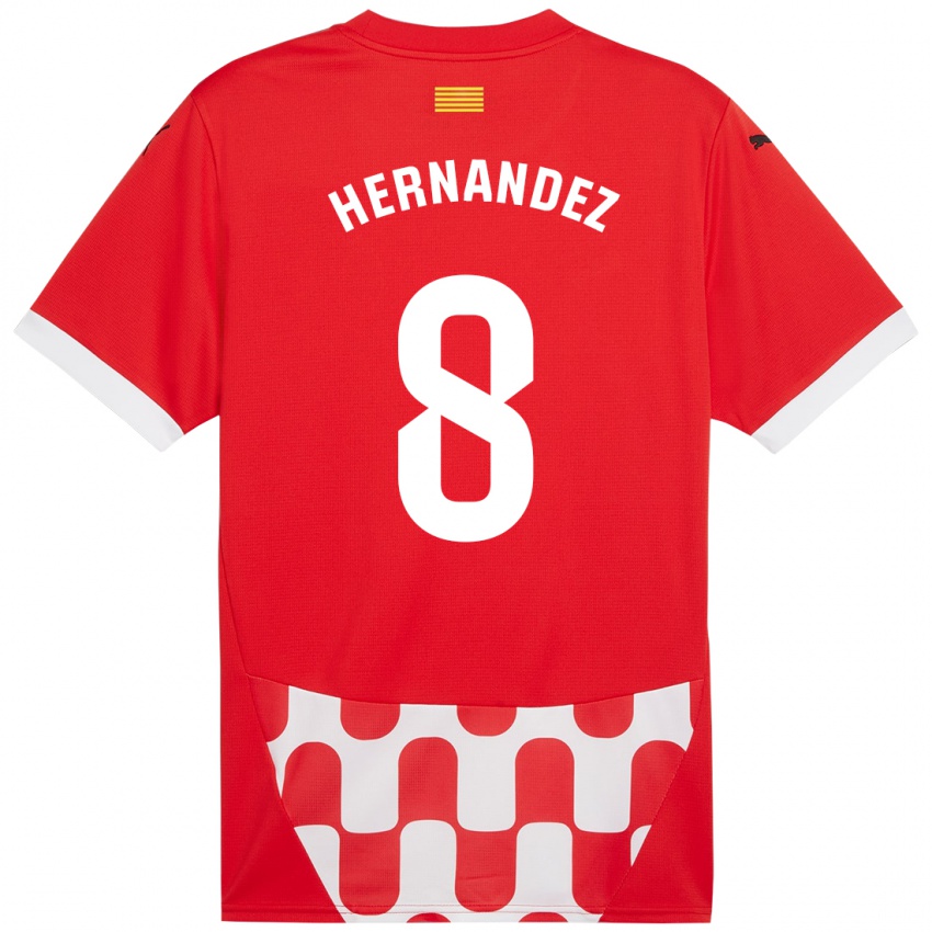 Niño Camiseta Sofia Hernández #8 Rojo Blanco 1ª Equipación 2024/25 La Camisa Argentina