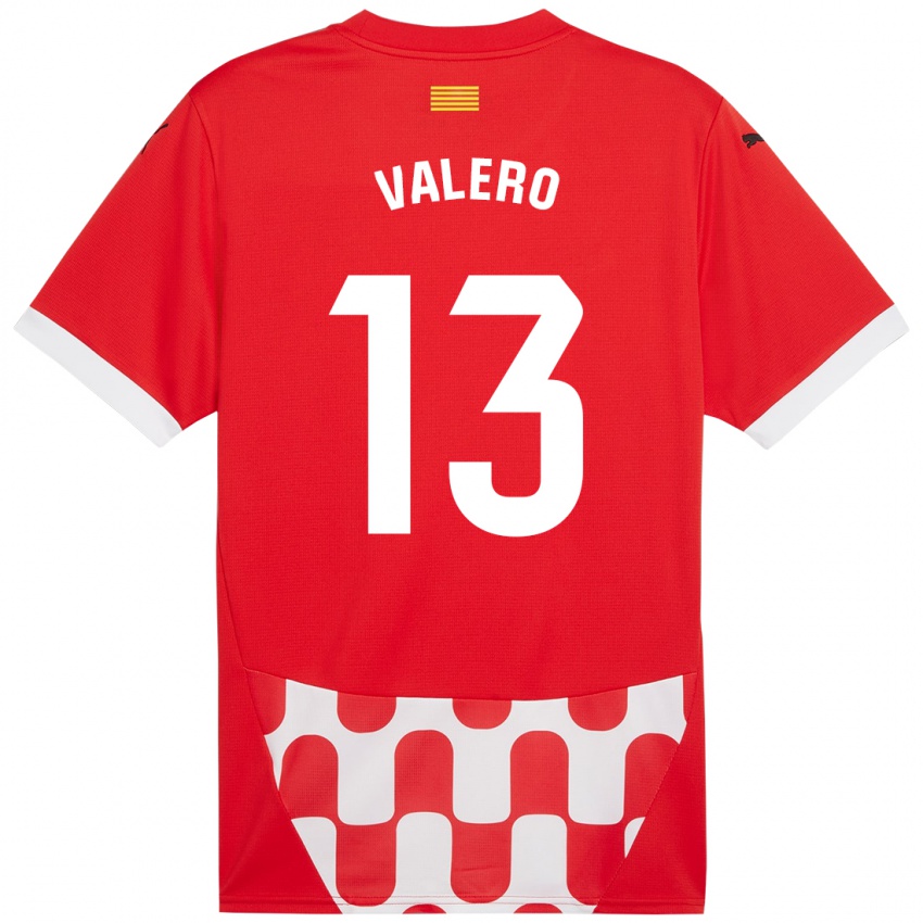 Niño Camiseta Eliana Valero #13 Rojo Blanco 1ª Equipación 2024/25 La Camisa Argentina