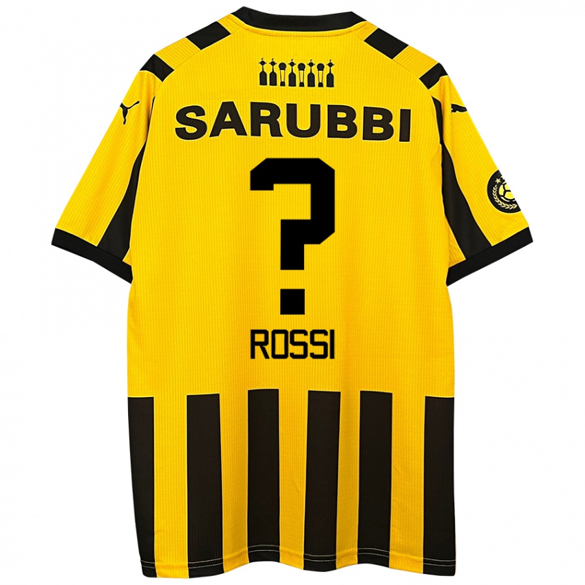 Niño Camiseta Nicolás Rossi #0 Amarillo Negro 1ª Equipación 2024/25 La Camisa Argentina