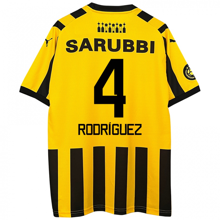 Niño Camiseta Guzmán Rodríguez #4 Amarillo Negro 1ª Equipación 2024/25 La Camisa Argentina