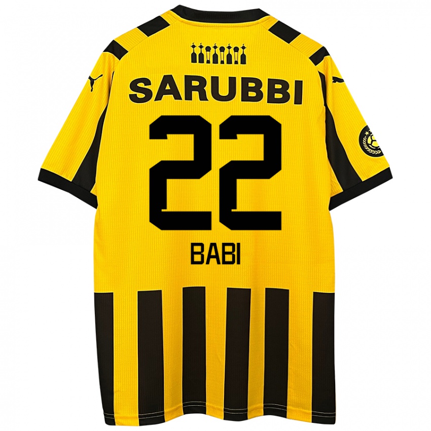 Niño Camiseta Matheus Babi #22 Amarillo Negro 1ª Equipación 2024/25 La Camisa Argentina