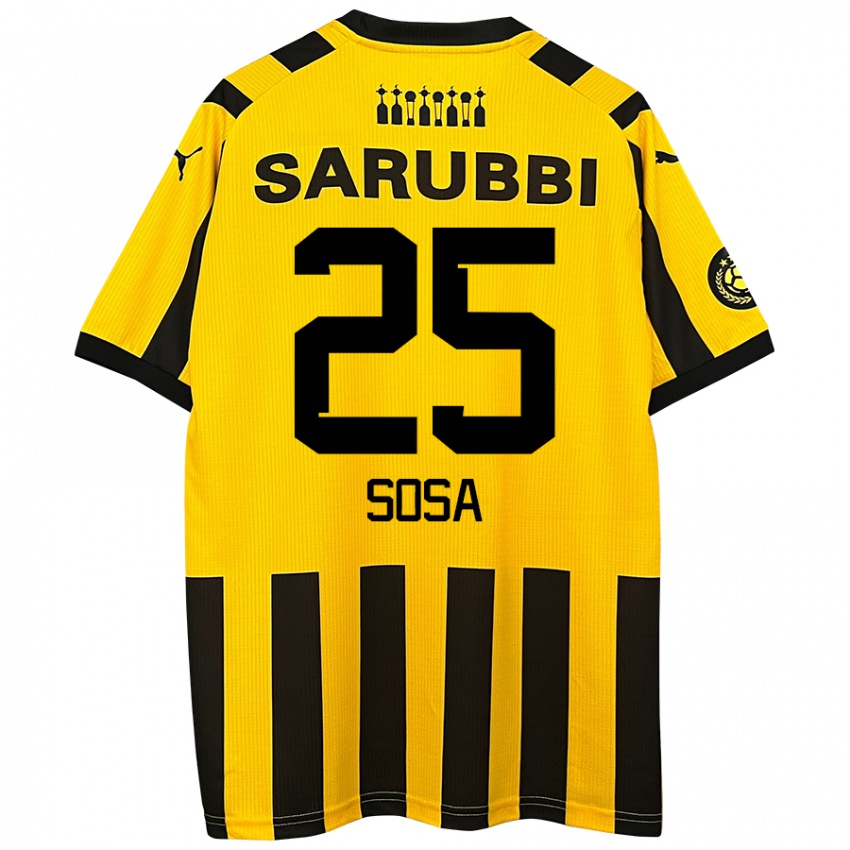 Niño Camiseta Ignacio Sosa #25 Amarillo Negro 1ª Equipación 2024/25 La Camisa Argentina