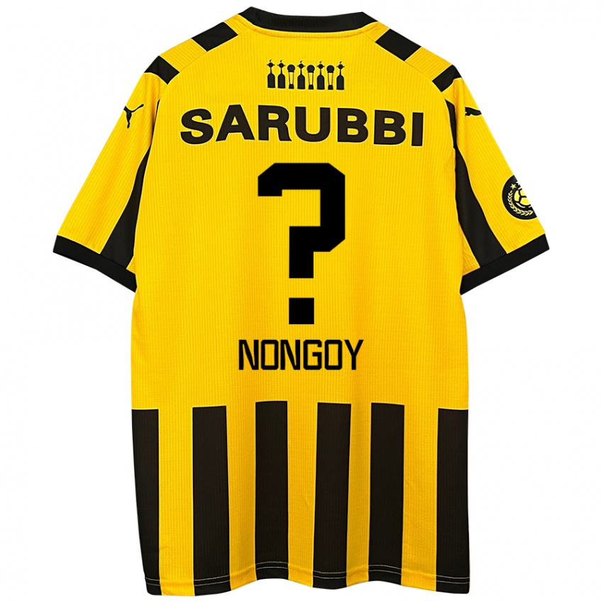 Niño Camiseta Pablo Nongoy #0 Amarillo Negro 1ª Equipación 2024/25 La Camisa Argentina