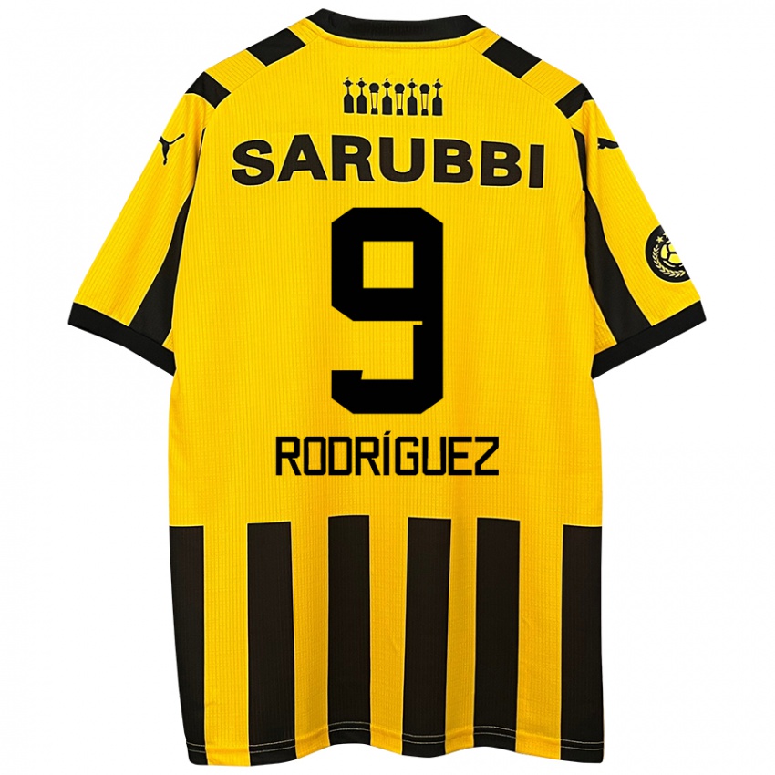 Niño Camiseta Agustín Rodríguez #9 Amarillo Negro 1ª Equipación 2024/25 La Camisa Argentina