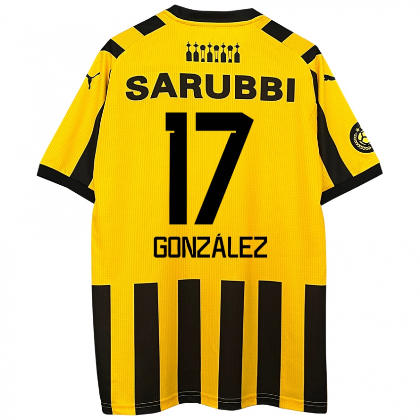 Niño Camiseta Luciano González #17 Amarillo Negro 1ª Equipación 2024/25 La Camisa Argentina