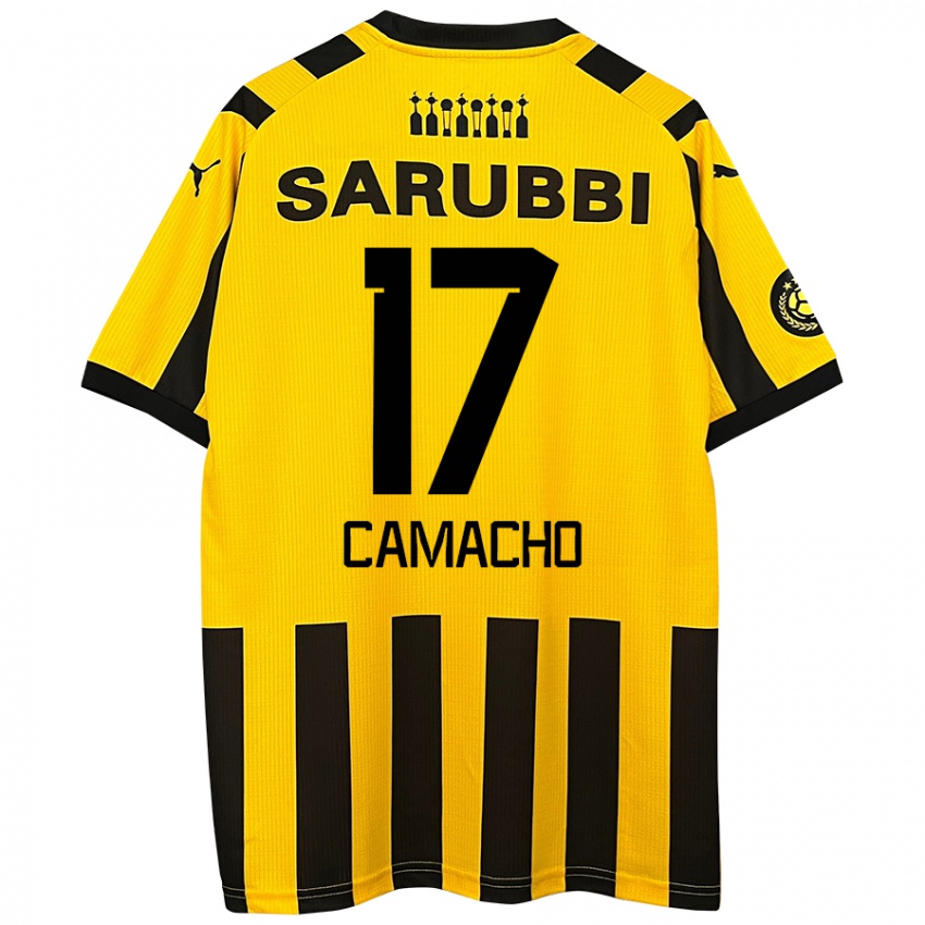 Niño Camiseta Sebastián Camacho #17 Amarillo Negro 1ª Equipación 2024/25 La Camisa Argentina