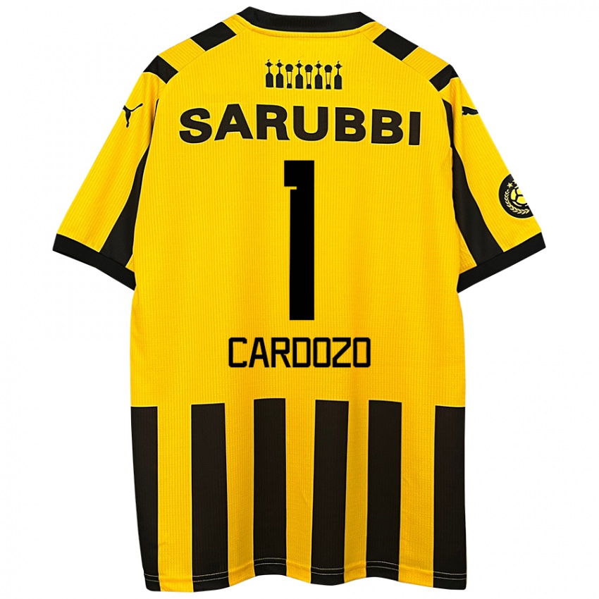 Niño Camiseta Thiago Cardozo #1 Amarillo Negro 1ª Equipación 2024/25 La Camisa Argentina