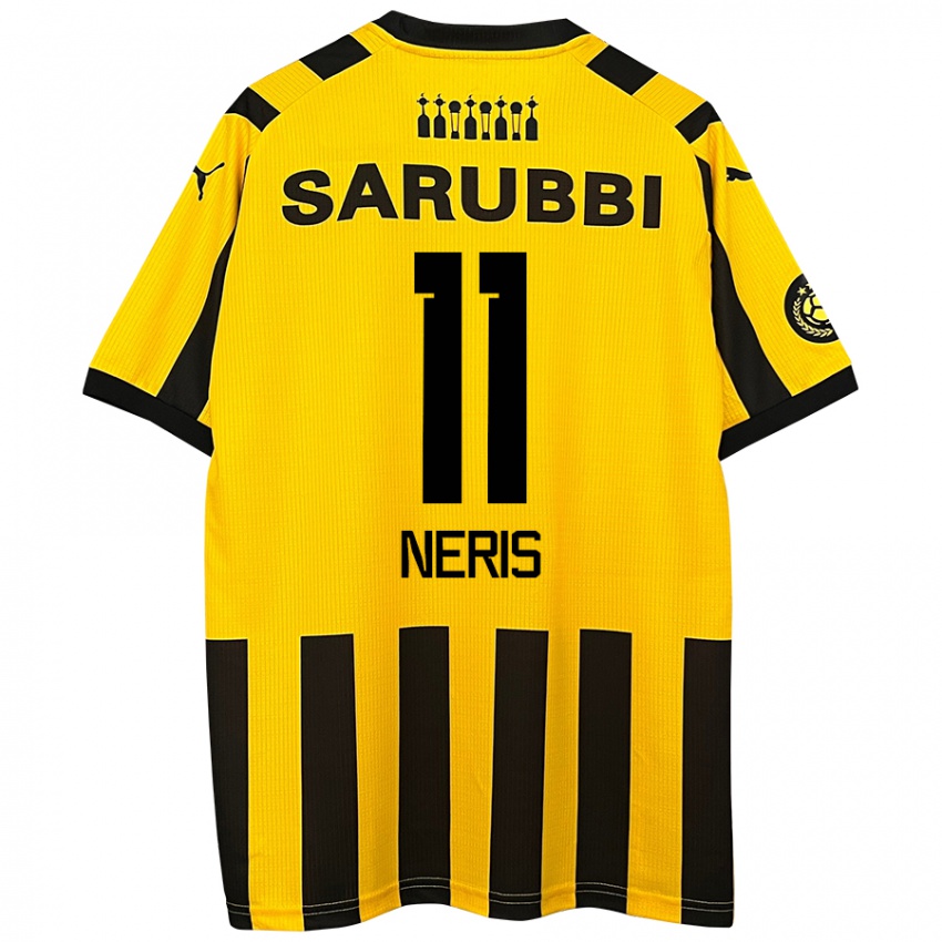 Niño Camiseta José Neris #11 Amarillo Negro 1ª Equipación 2024/25 La Camisa Argentina