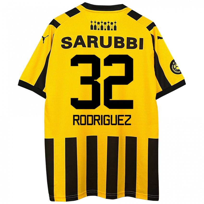 Niño Camiseta Randall Rodríguez #32 Amarillo Negro 1ª Equipación 2024/25 La Camisa Argentina