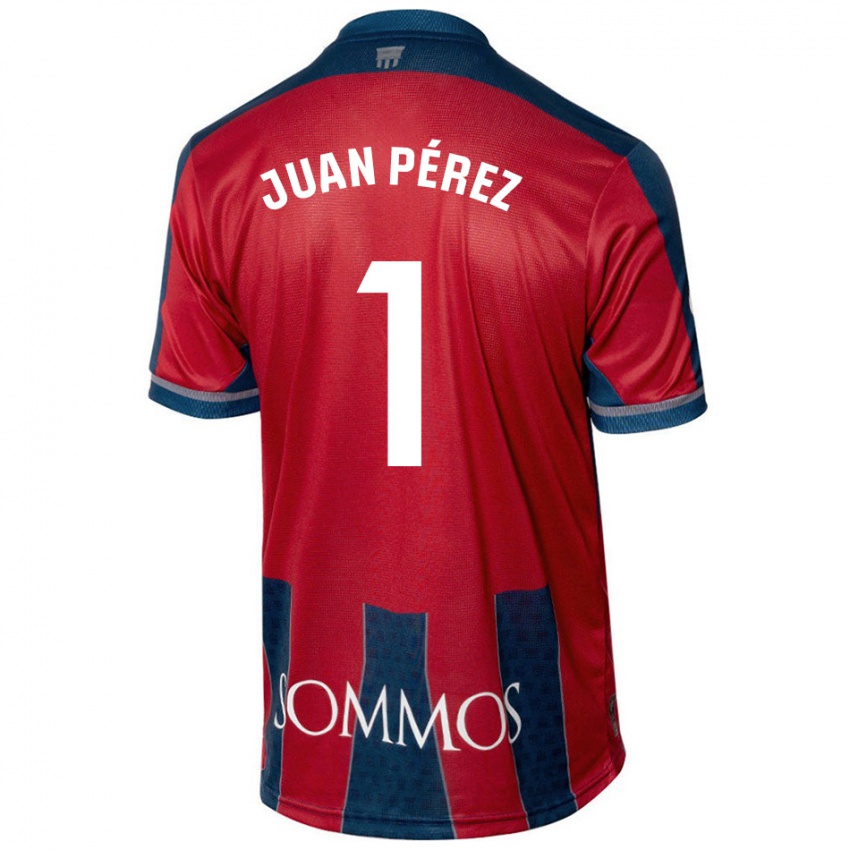 Niño Camiseta Juan Pérez #1 Rojo Azul 1ª Equipación 2024/25 La Camisa Argentina