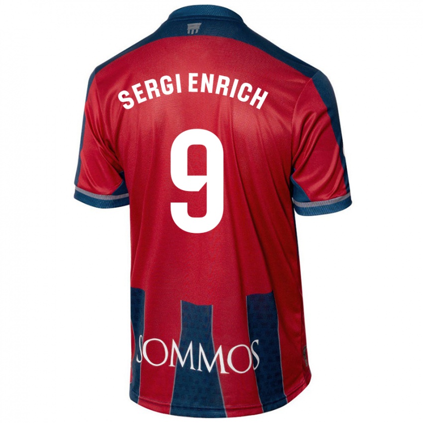 Niño Camiseta Sergi Enrich #9 Rojo Azul 1ª Equipación 2024/25 La Camisa Argentina