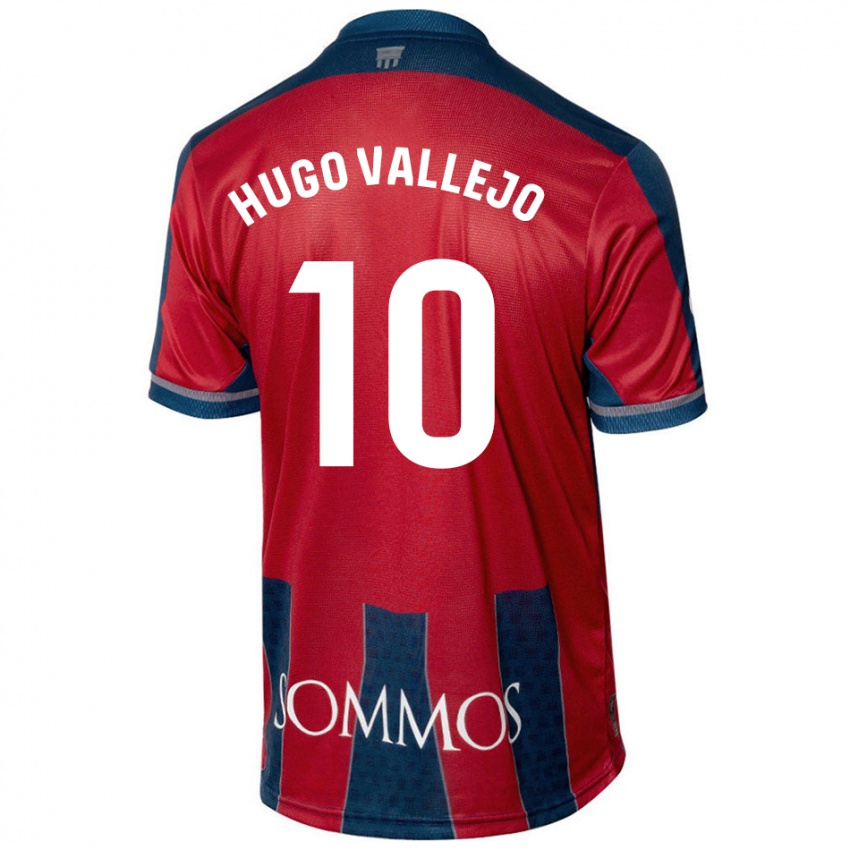 Niño Camiseta Hugo Vallejo #10 Rojo Azul 1ª Equipación 2024/25 La Camisa Argentina