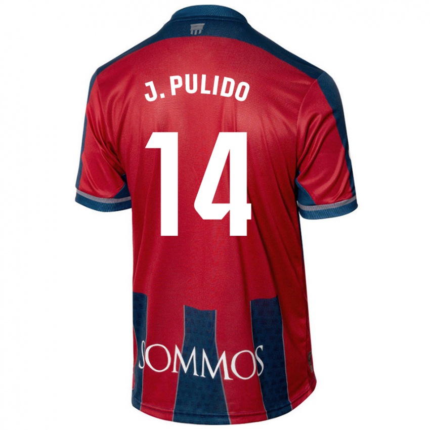 Niño Camiseta Jorge Pulido #14 Rojo Azul 1ª Equipación 2024/25 La Camisa Argentina