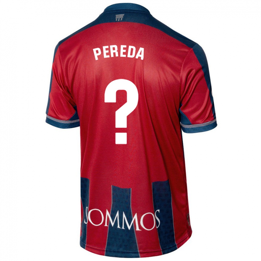 Niño Camiseta Adrián Pereda #0 Rojo Azul 1ª Equipación 2024/25 La Camisa Argentina