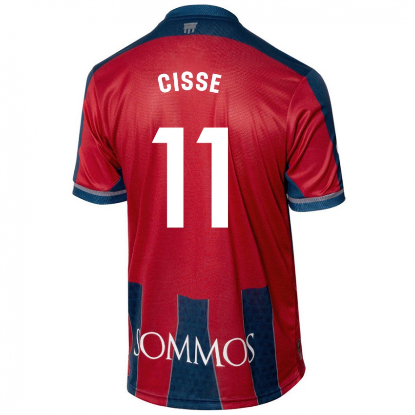 Niño Camiseta Bakary Cissé #11 Rojo Azul 1ª Equipación 2024/25 La Camisa Argentina