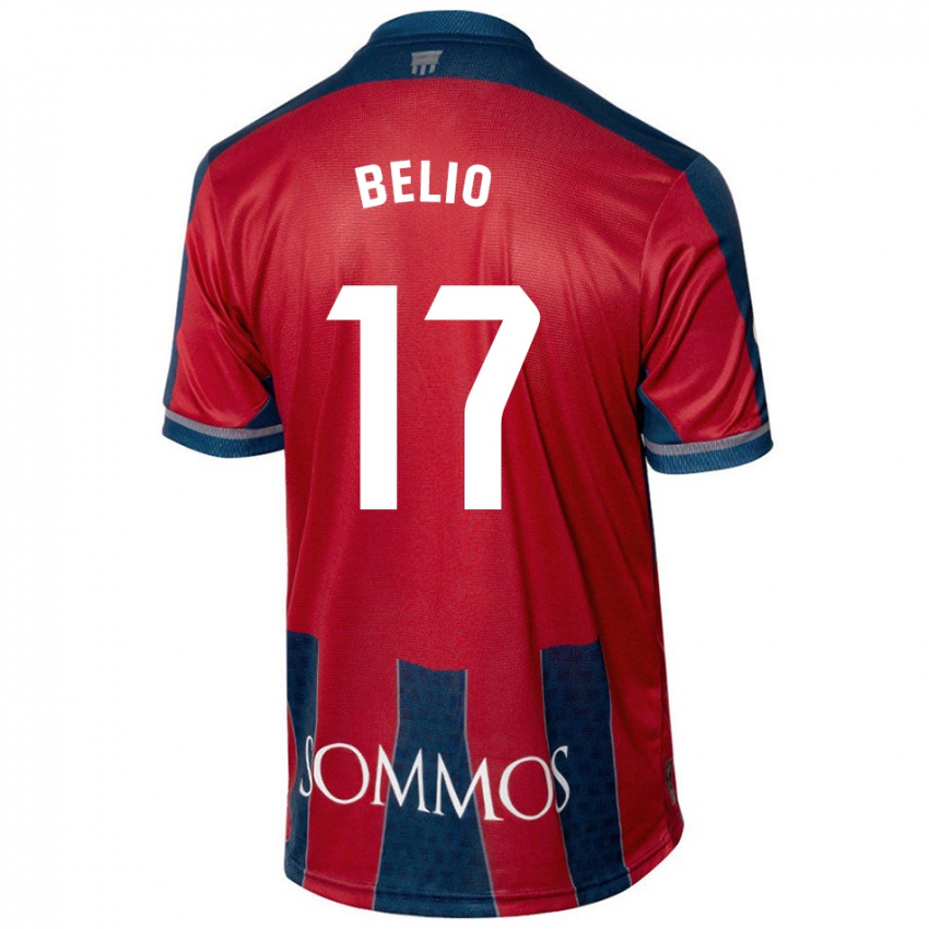 Niño Camiseta Marta Belio #17 Rojo Azul 1ª Equipación 2024/25 La Camisa Argentina