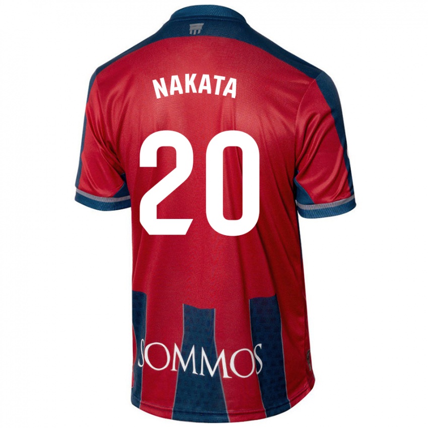 Niño Camiseta Yuki Nakata #20 Rojo Azul 1ª Equipación 2024/25 La Camisa Argentina