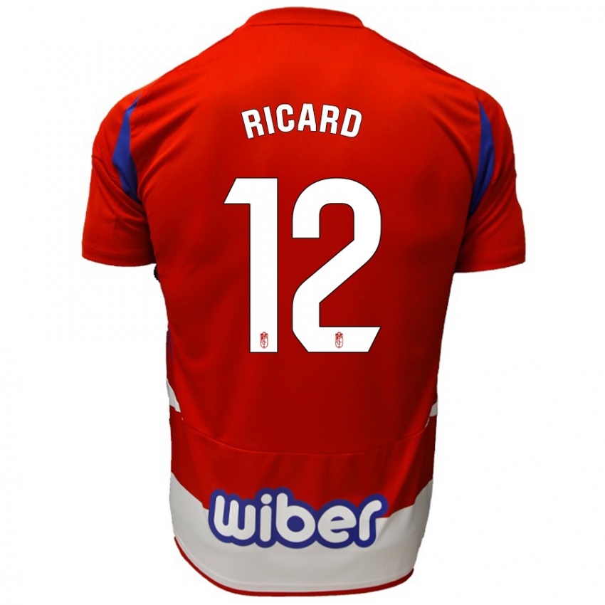 Niño Camiseta Ricard Sanchez #12 Rojo Blanco Azul 1ª Equipación 2024/25 La Camisa Argentina