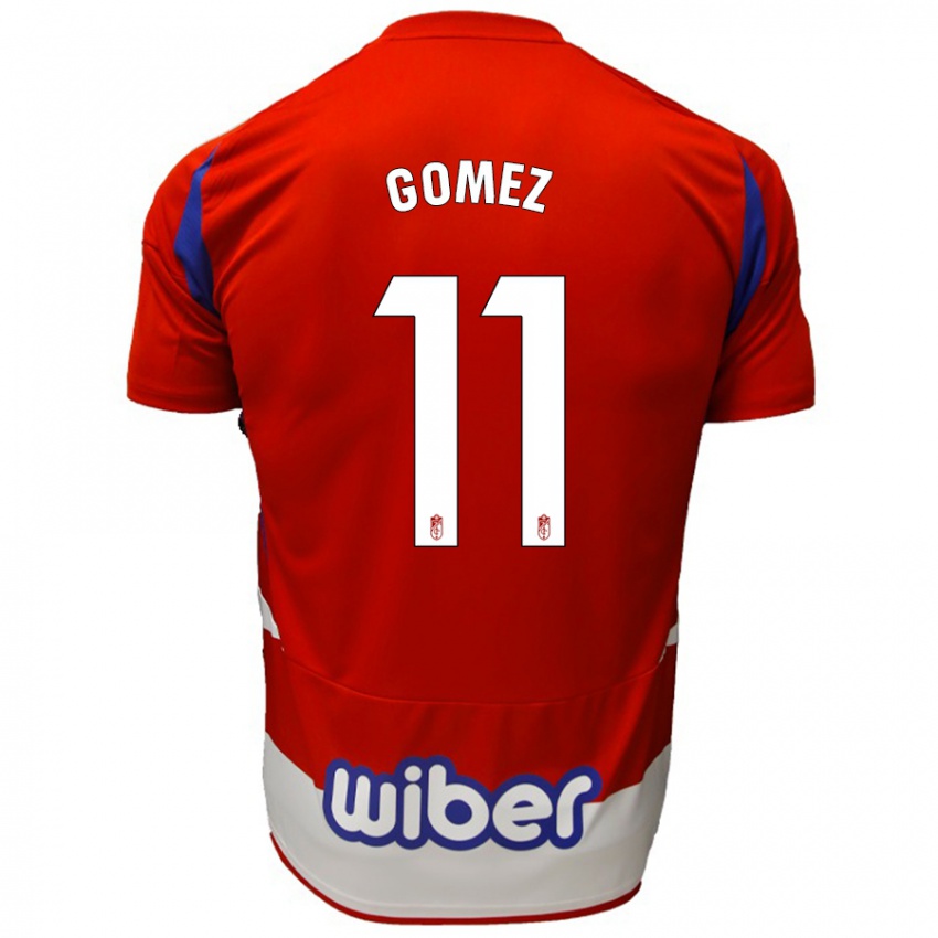 Niño Camiseta Andrea Gómez #11 Rojo Blanco Azul 1ª Equipación 2024/25 La Camisa Argentina