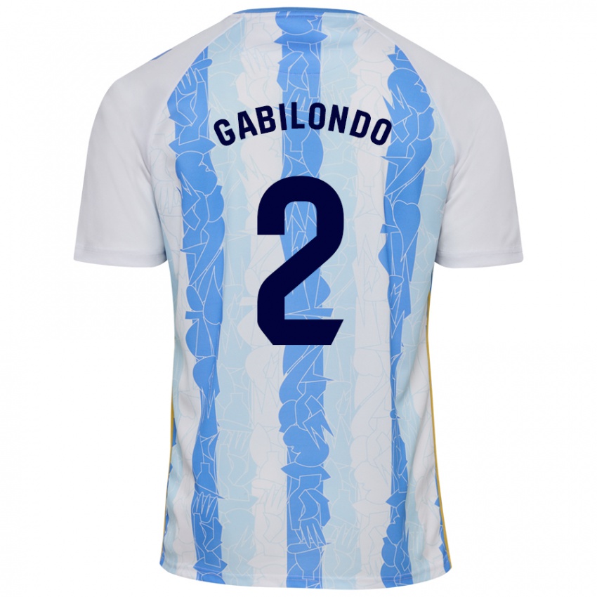 Niño Camiseta Jokin Gabilondo #2 Blanco Azul 1ª Equipación 2024/25 La Camisa Argentina