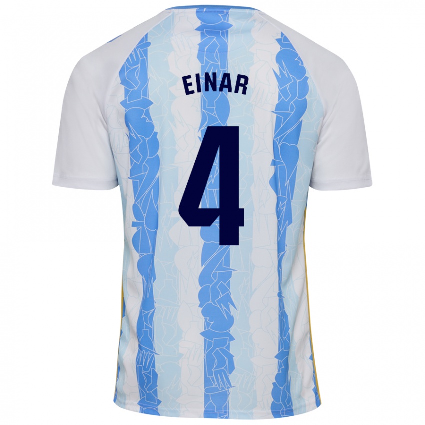 Niño Camiseta Einar Galilea #4 Blanco Azul 1ª Equipación 2024/25 La Camisa Argentina