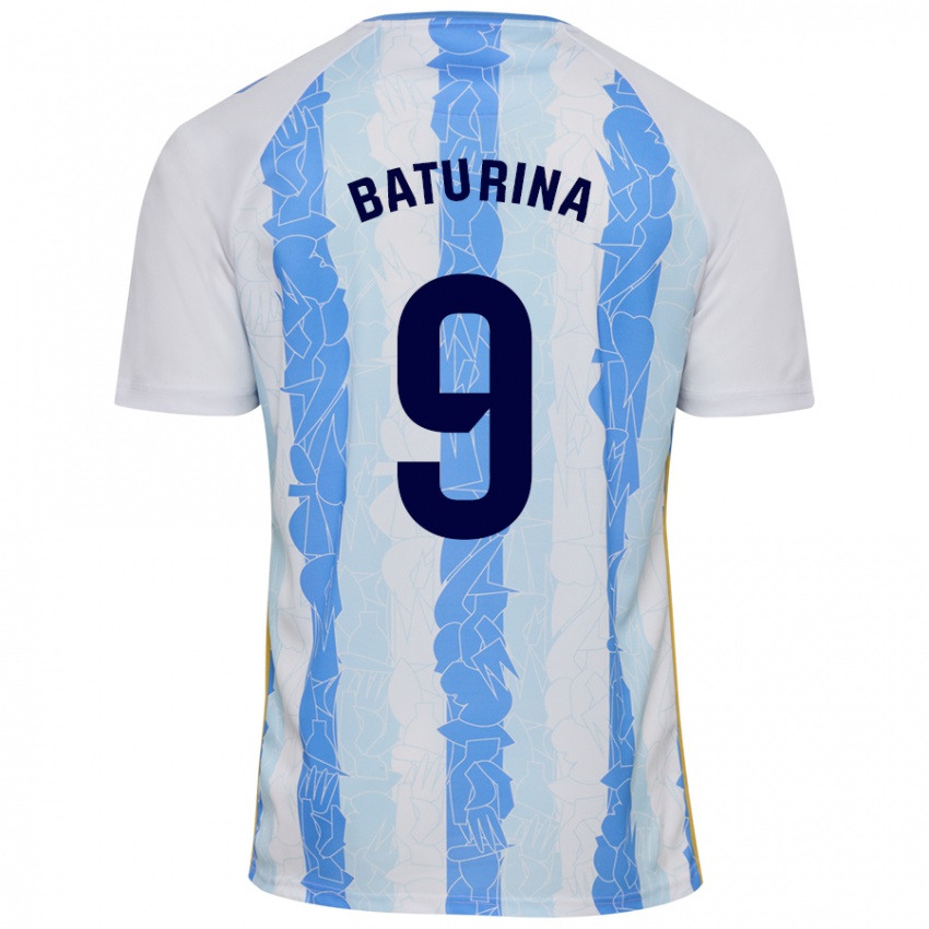 Niño Camiseta Roko Baturina #9 Blanco Azul 1ª Equipación 2024/25 La Camisa Argentina