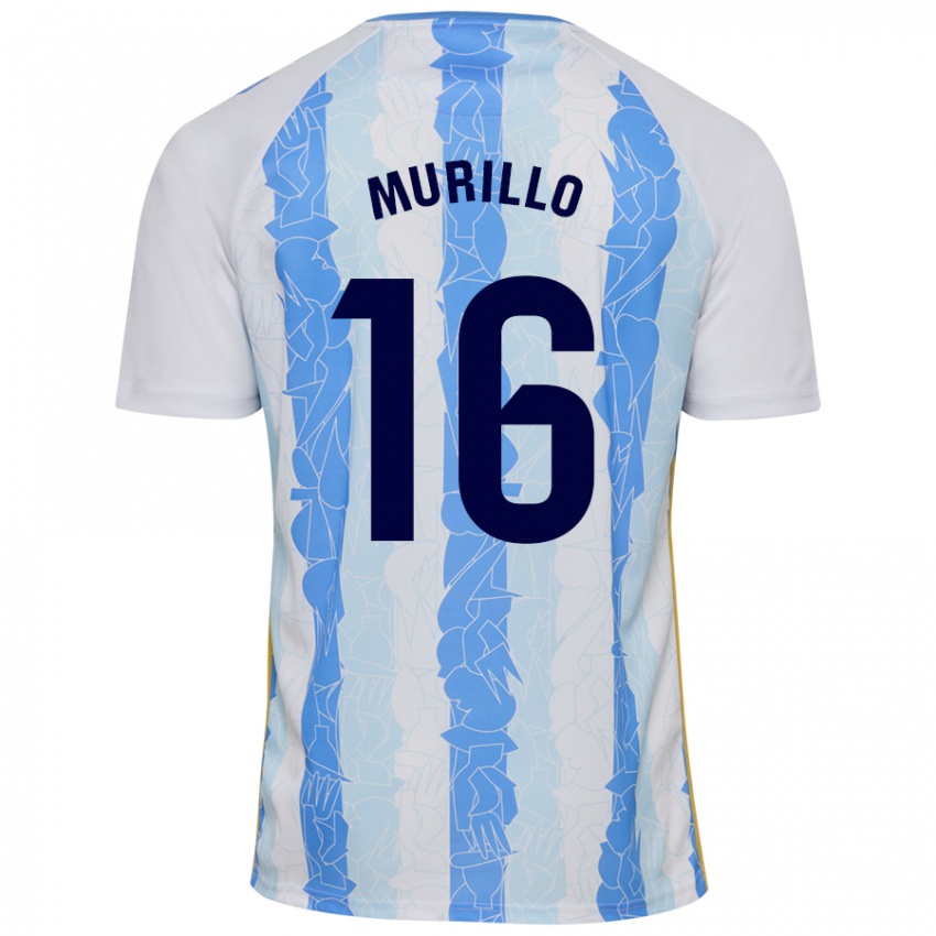 Niño Camiseta Diego Murillo #16 Blanco Azul 1ª Equipación 2024/25 La Camisa Argentina