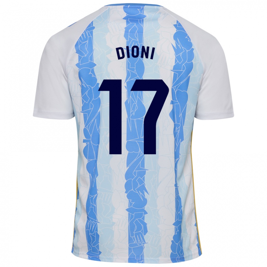 Niño Camiseta Dioni #17 Blanco Azul 1ª Equipación 2024/25 La Camisa Argentina