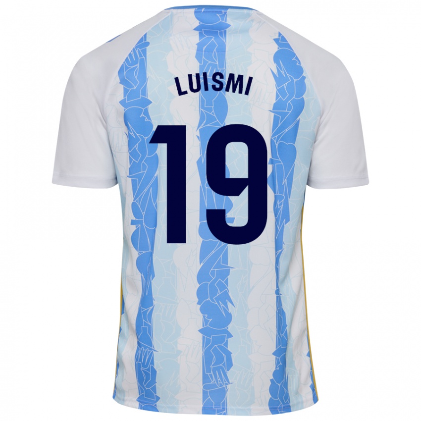 Niño Camiseta Luismi Sánchez #19 Blanco Azul 1ª Equipación 2024/25 La Camisa Argentina