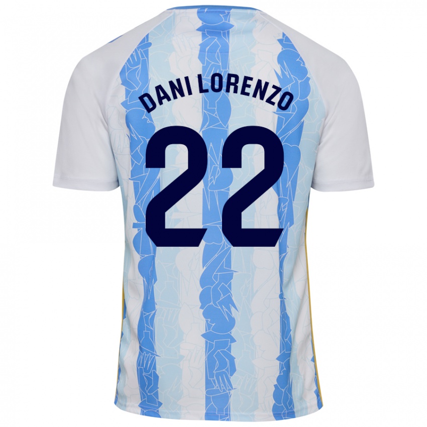 Niño Camiseta Dani Lorenzo #22 Blanco Azul 1ª Equipación 2024/25 La Camisa Argentina