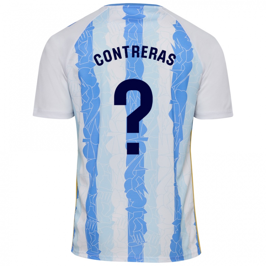 Niño Camiseta Ale Contreras #0 Blanco Azul 1ª Equipación 2024/25 La Camisa Argentina