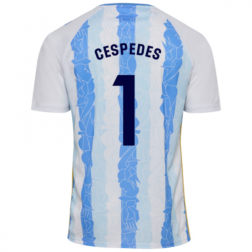 Niño Camiseta Andrés Céspedes #1 Blanco Azul 1ª Equipación 2024/25 La Camisa Argentina