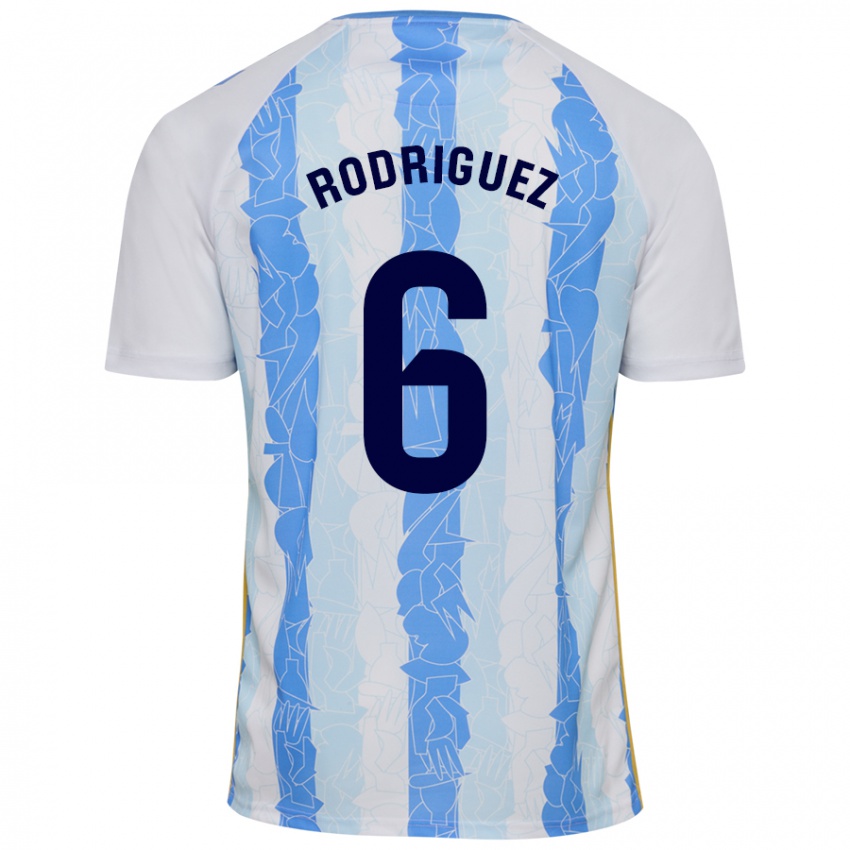 Niño Camiseta Rafa Rodríguez #6 Blanco Azul 1ª Equipación 2024/25 La Camisa Argentina