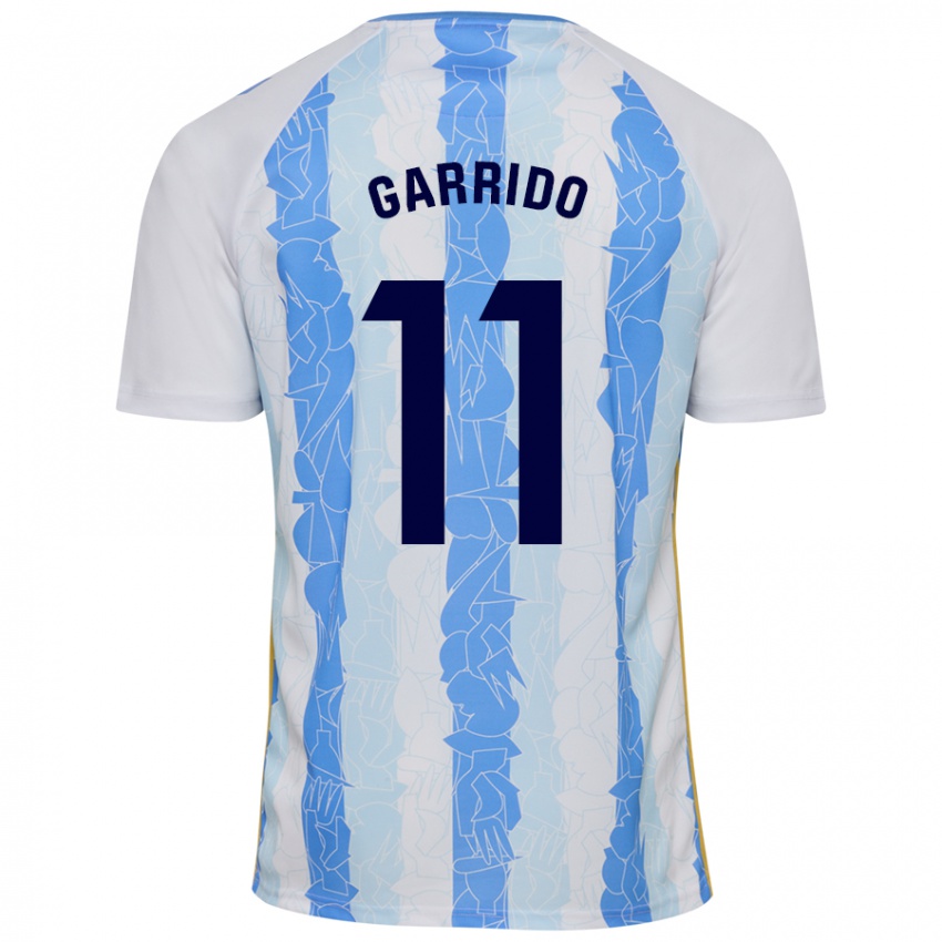 Niño Camiseta Rafael Garrido #11 Blanco Azul 1ª Equipación 2024/25 La Camisa Argentina